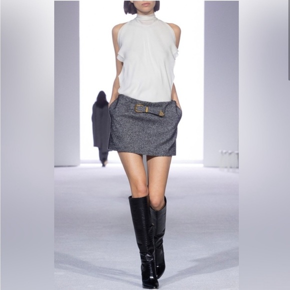 BRANDON MAXWELL The Ilana Layered 100% Silk Top in Ivory NWT - Picture 2 of 10